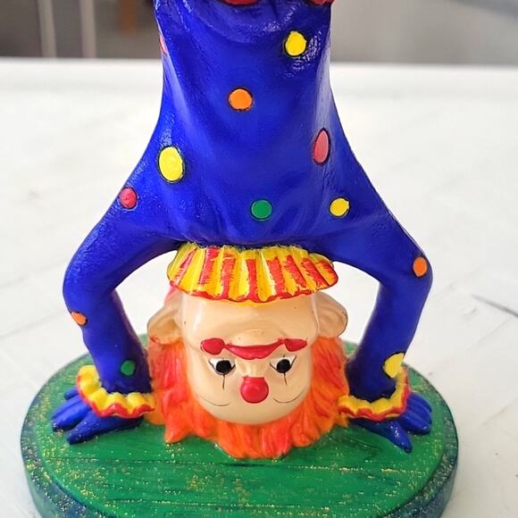 Collectible Clown Standing on his Head with Ball Between His Feet One of a Kind - Picture 8 of 9